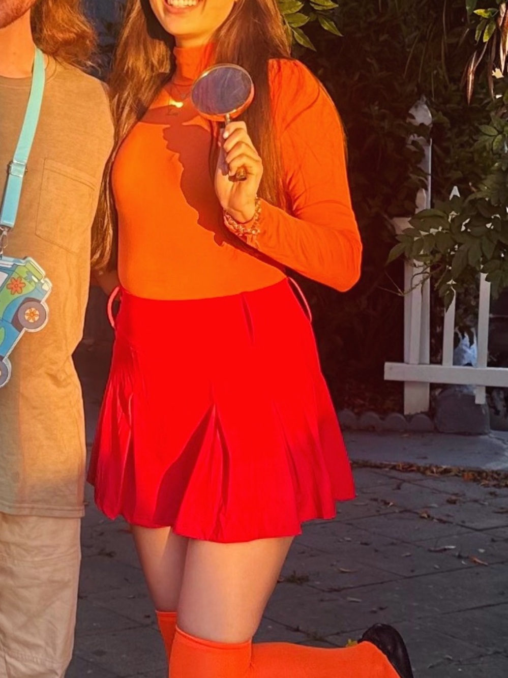 Orange Long Sleeve Turtleneck Bodysuit